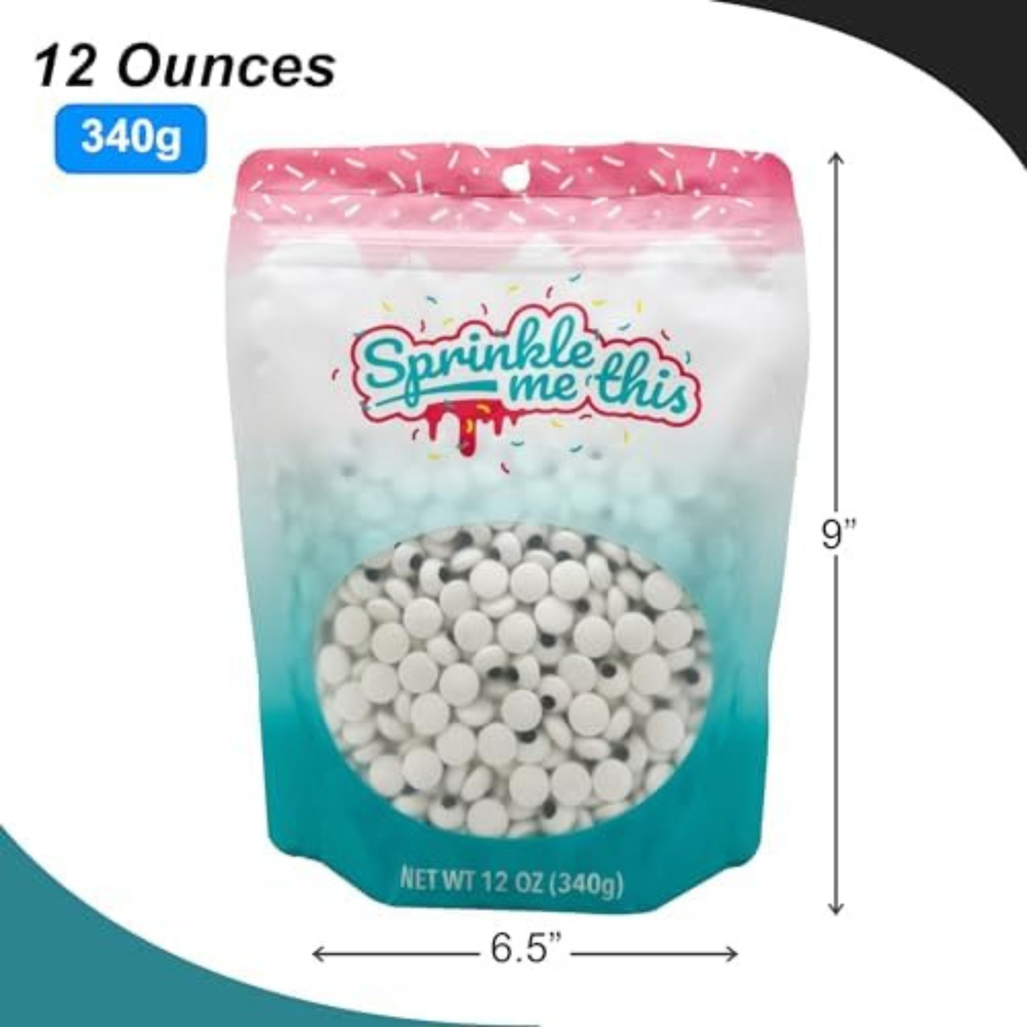 Sprinkle Me This – Small Spooky Eye Toppers – 4, 8 & 12 oz – Halloween Dessert Topping for Cookies, Cupcakes & Cakes