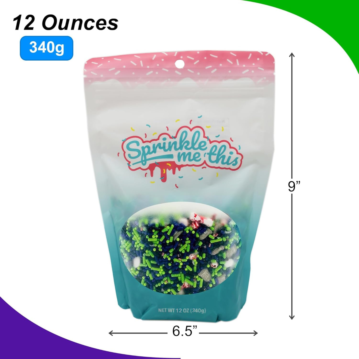 Sprinkle Me This – Zombie Grave Edible Sprinkles – 4, 8 & 12 oz – Halloween Dessert Topping for Cookies, Cupcakes & Cakes