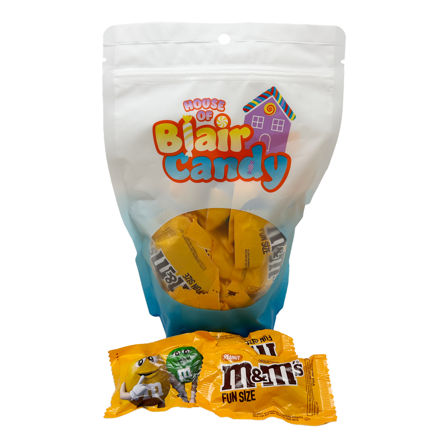 Blair Candy - Fun Size Peanut M&M's – Milk Chocolate, Peanut Candy in Resealable Bag
