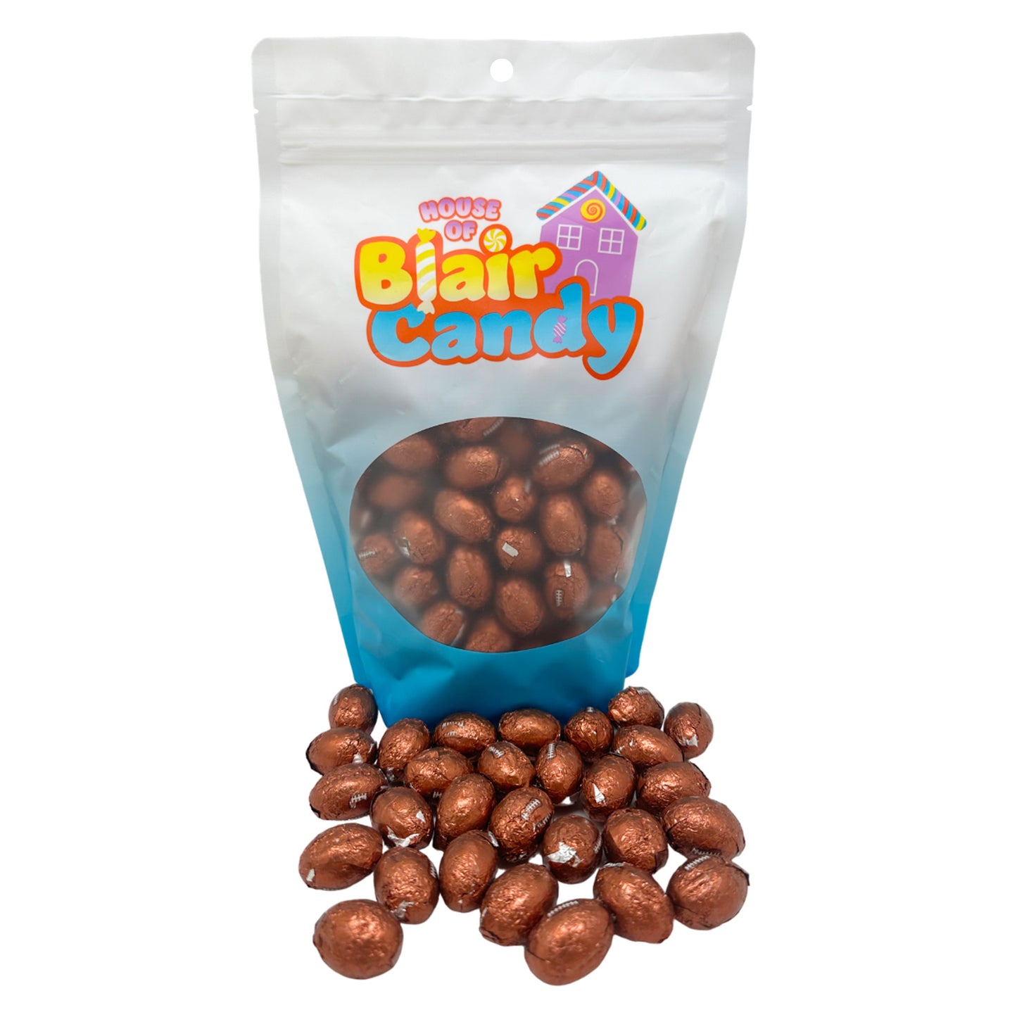 Blair Candy - Individually Wrapped Chocolate Footballs – Regular Milk Chocolate Candy