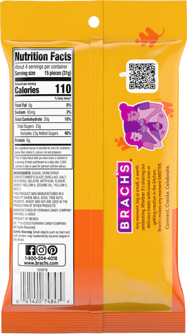 Brach's Classic Candy Corn – Fall & Halloween Candy – 4.2 oz Bag or 20 oz Bag