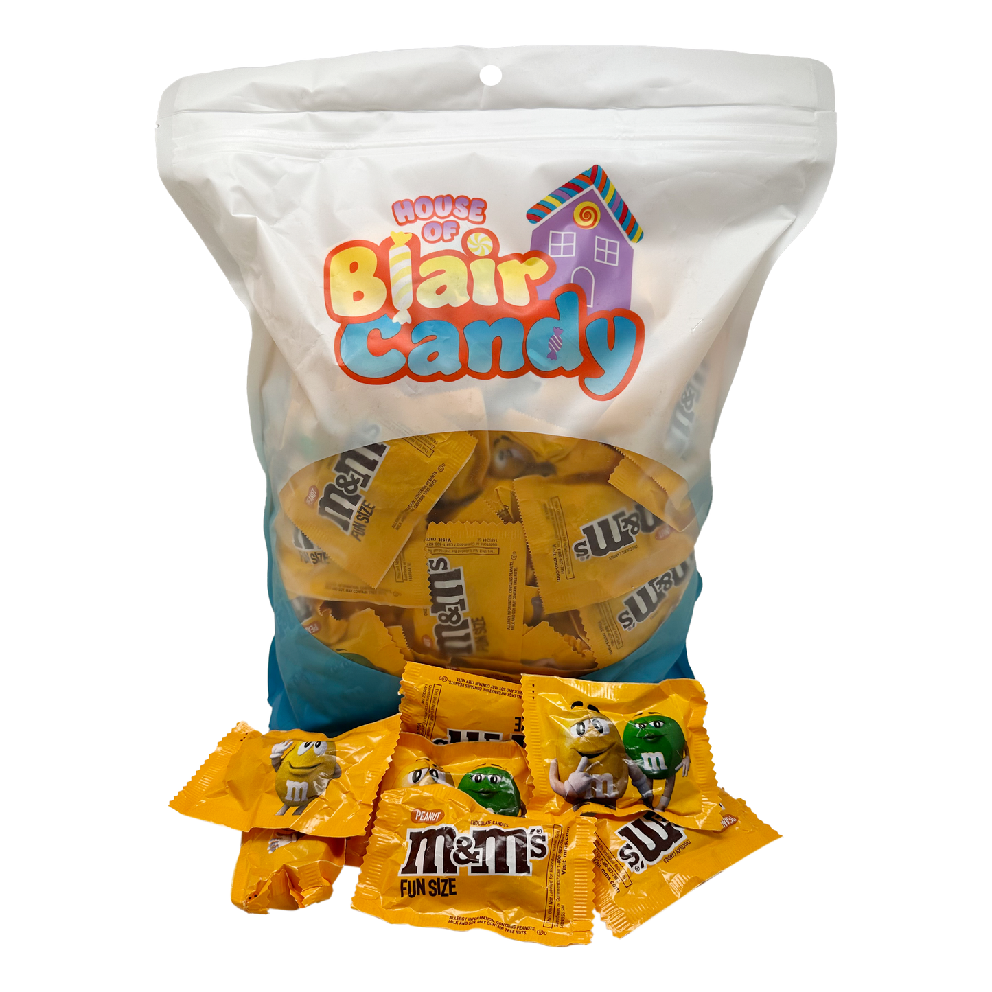 Blair Candy - Fun Size Peanut M&M's – Milk Chocolate, Peanut Candy in Resealable Bag