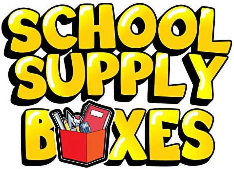 School Supply Boxes | 17" Clear & Black Backpack Bundle | Back to School Set for Elementary Students | 1 Backpack, Case (6), Pallet (180)