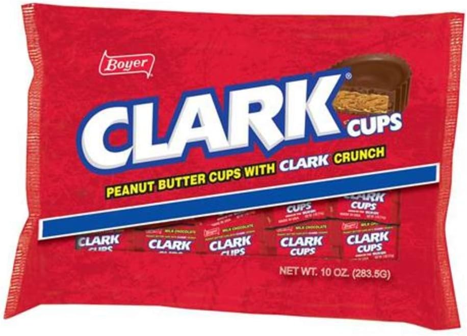 Clark Cups – 10 oz Candy Bag – Milk Chocolate Peanut Butter Cups with Crunchy Center – Classic Clark Bar Flavor