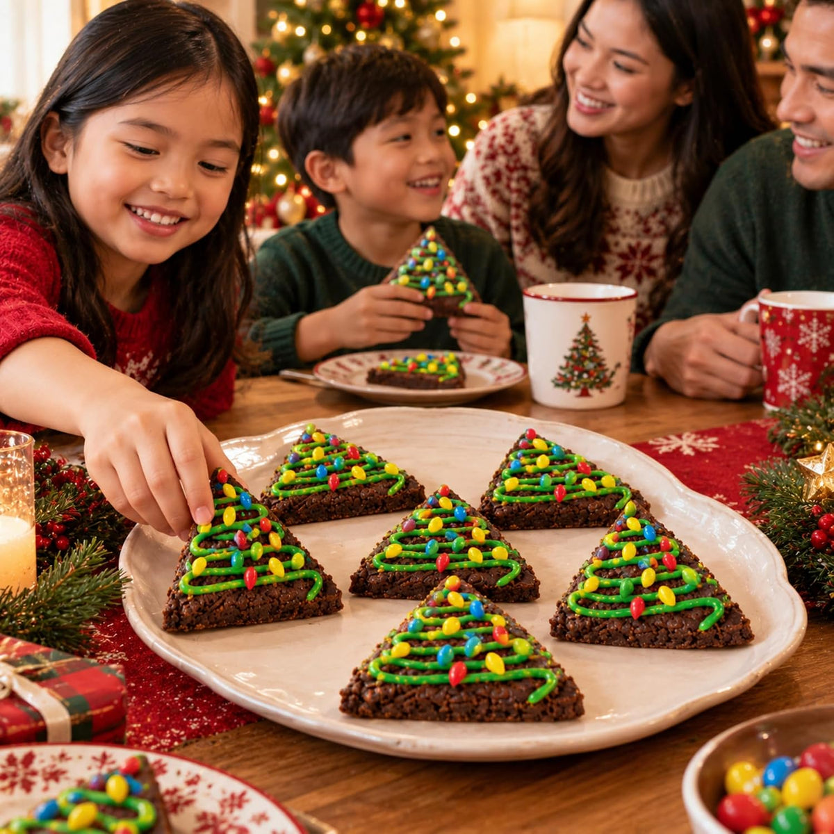 Treat Yourself! | Holiday Tree Brownie Mix Kit (Multiple Pack Sizes) | Christmas Baking & Decorating Activity for Kids, Families, Parties & Gifts