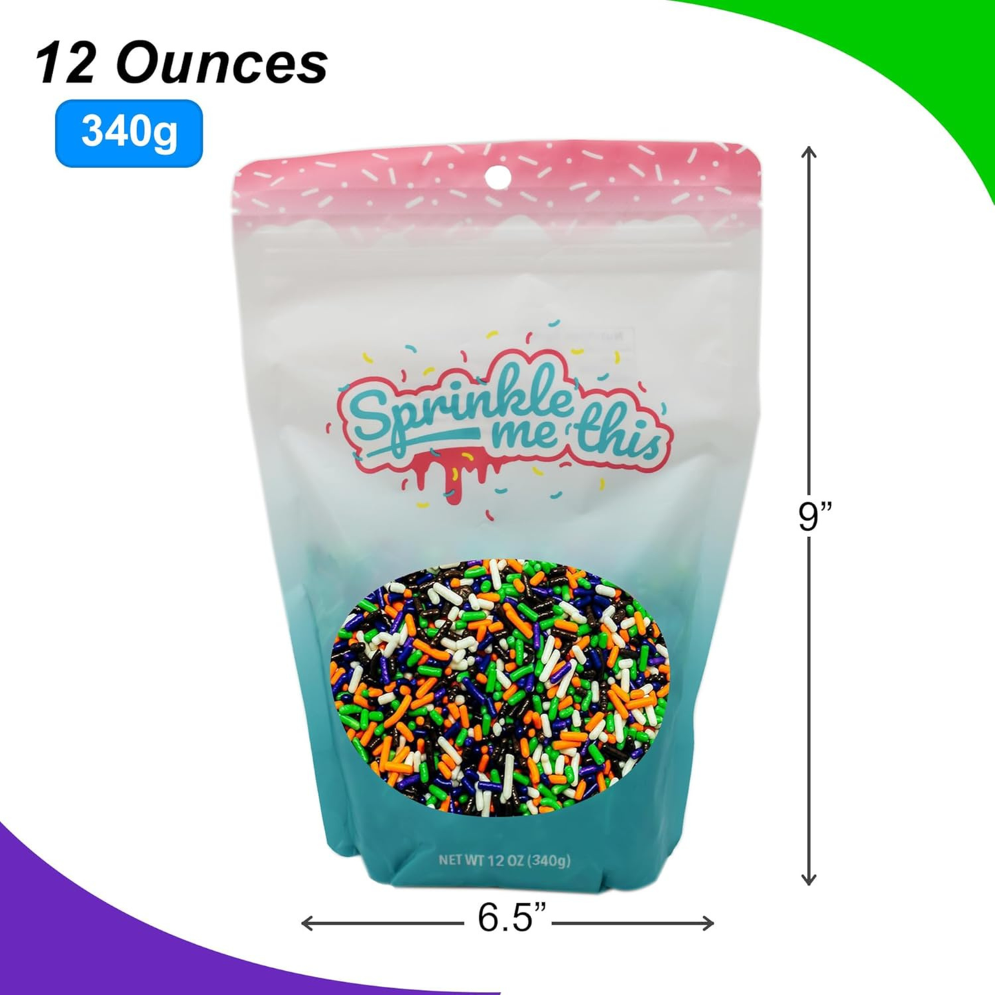 Sprinkle Me This – Wicked and Frightful Mix Edible Sprinkles – 4, 8 & 12 oz – Halloween Dessert Topping for Cookies, Cupcakes & Cakes
