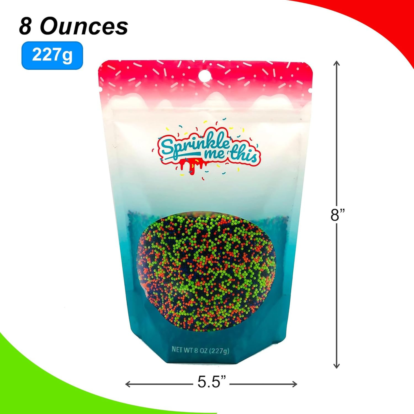 Sprinkle Me This – The Nightmare Mix Halloween Nonpareils Sprinkles – 4, 8 & 12 oz – Halloween Dessert Topping for Cookies, Cupcakes & Cakes