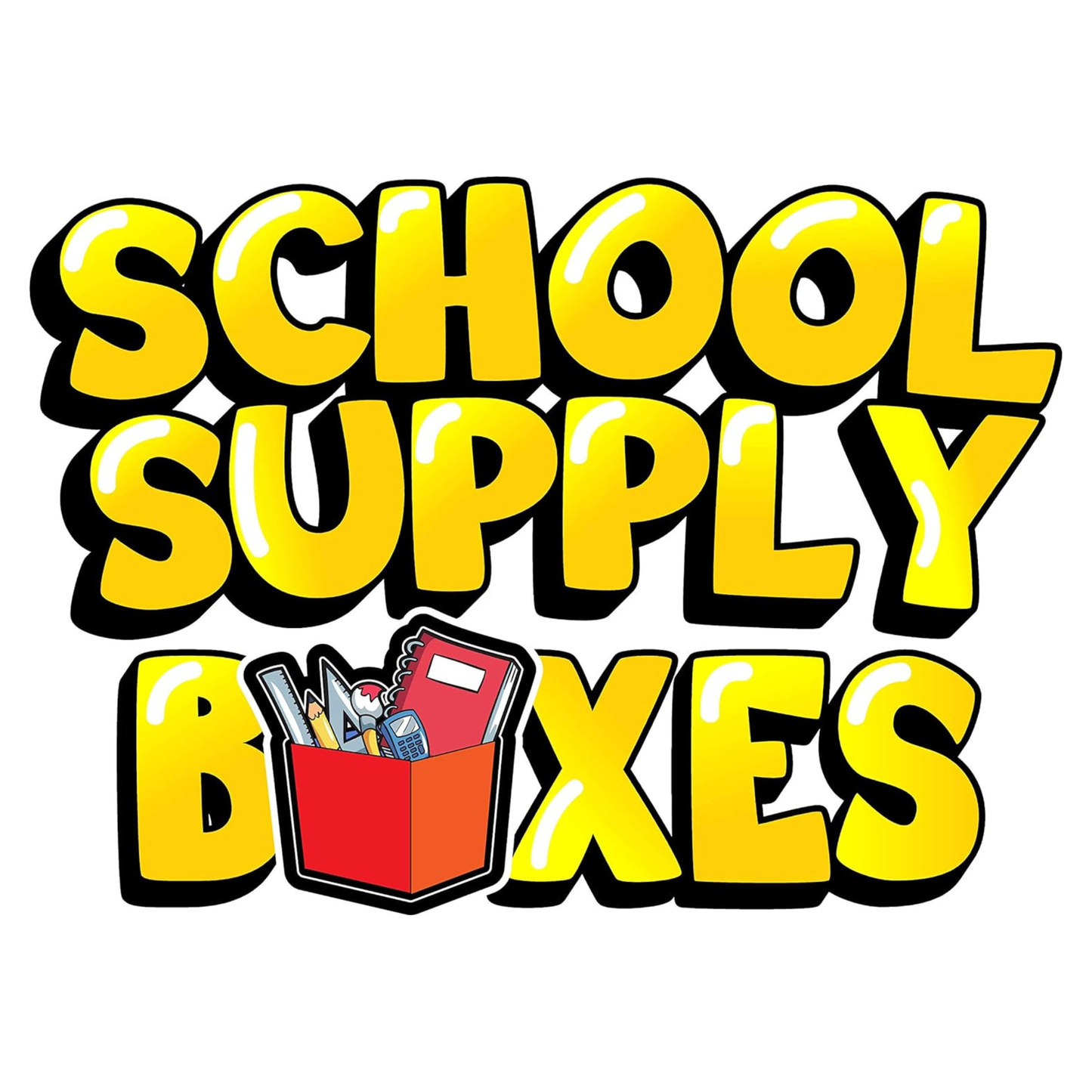School Supply Boxes | Back to School Essentials Supplies Kit Bundle for K-8 Students (20 Piece) | First Day of School Must-Have Set with Notebooks, Pencils, Folders & More