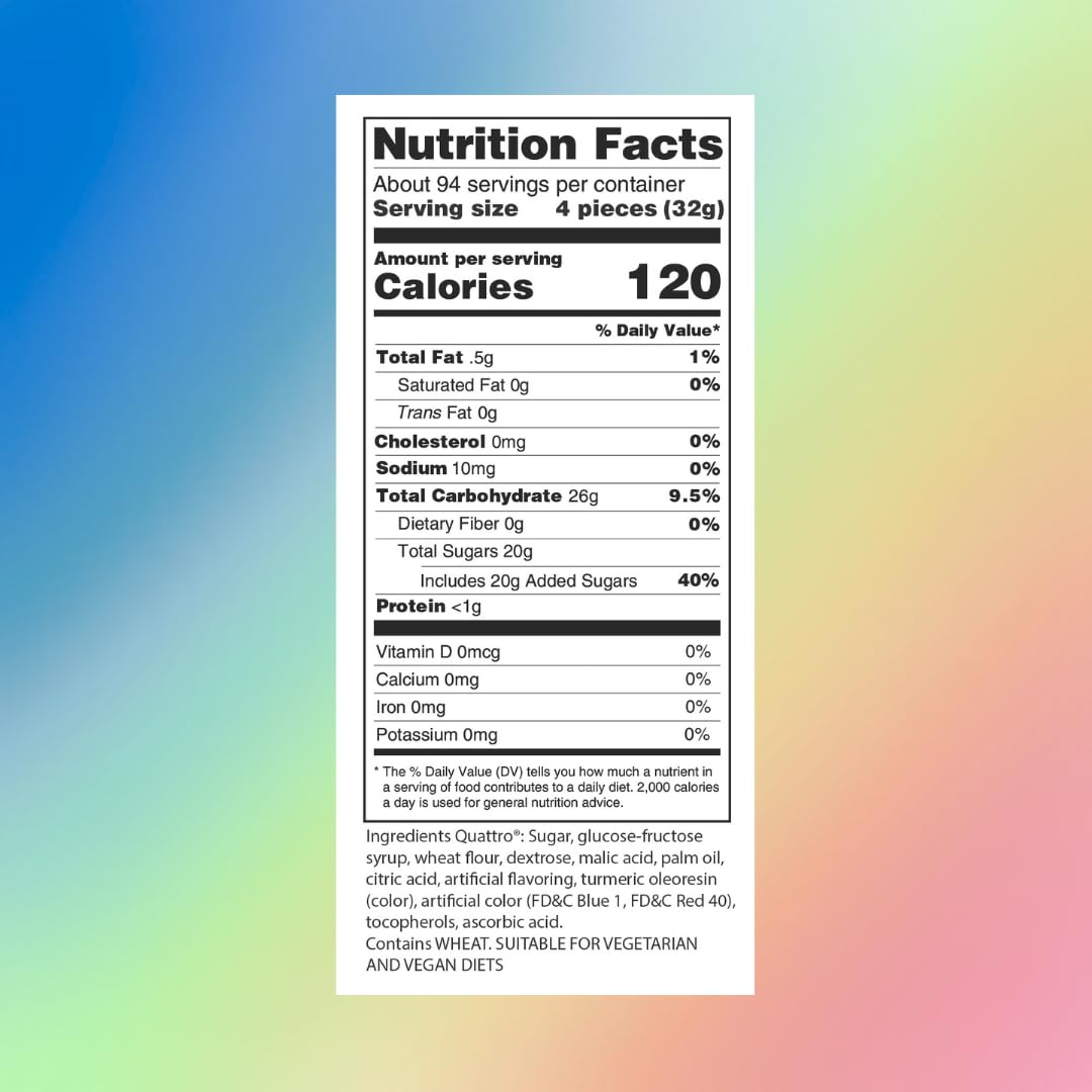 Sour Power Belts – Fruity Sour Candy: Green Apple, Berry Blue, Pink Lemonade, Strawberry, Watermelon, Quattro – 1 lb, 2.5 lb, 6.6 lb