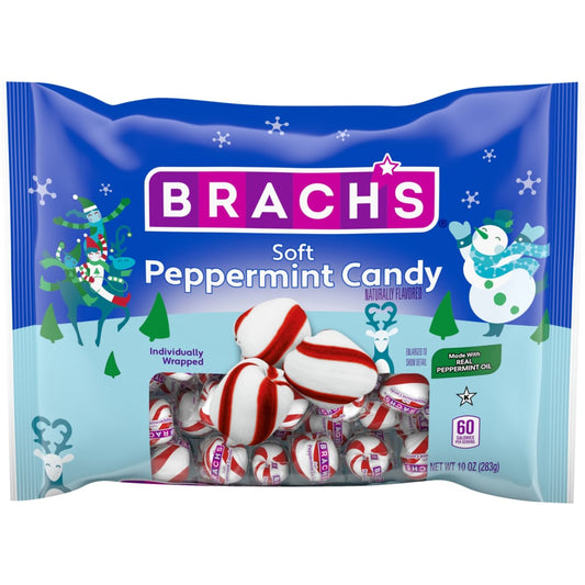 Brach’s Classic Soft Peppermint Candy – 10 oz Bag – Fresh, Cool Mint Flavor for Holidays & Everyday Mints