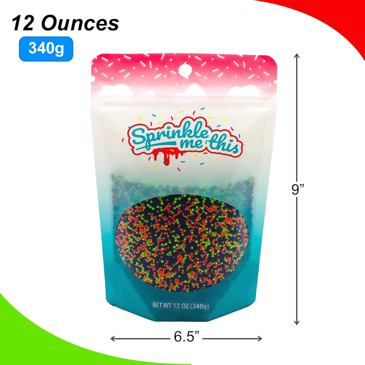 Sprinkle Me This – The Nightmare Mix Halloween Nonpareils Sprinkles – 4, 8 & 12 oz – Halloween Dessert Topping for Cookies, Cupcakes & Cakes