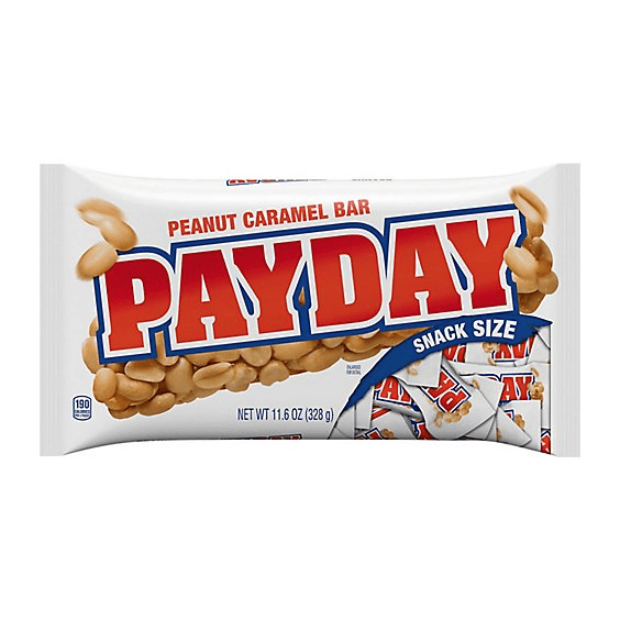 PayDay Fun Size Candy – Sweet & Salty Peanut Caramel Snack, 11.6 oz, 1 lb & 2 lb Bags