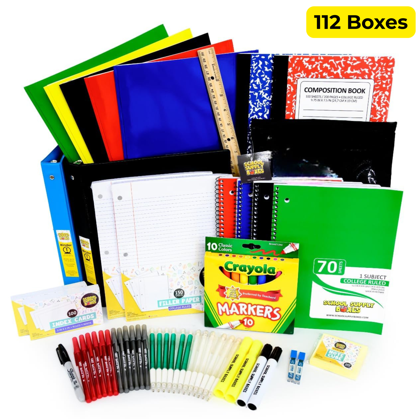 School Supply Boxes | High School Bundle | Essential School Supply Kit | Box (1), Case (2), Pallet (112)