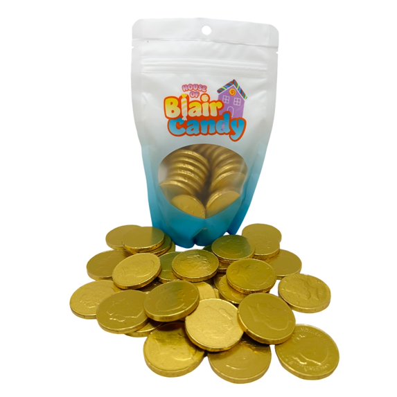 Chocolate Large Half Dollar Coins - Packaged in Sealed & Resealable Candy Bag - Classic Novelty Presidential Candy - Patriotic Chocolates