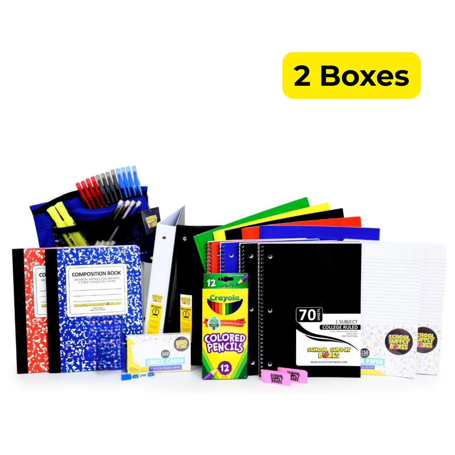 School Supply Boxes | Secondary School Bundle | Complete Back to School Essentials | Box (1), Case (2), or Pallet (112)