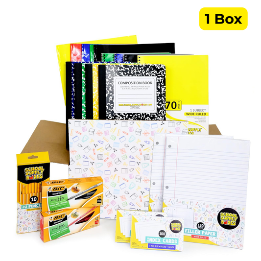 School Supply Boxes | Elementary Writing Bundle | All-in-One Writing Kit | Box (1), Case (2), Pallet (112)