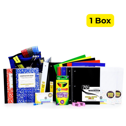 School Supply Boxes | Secondary School Bundle | Complete Back to School Essentials | Box (1), Case (2), or Pallet (112)