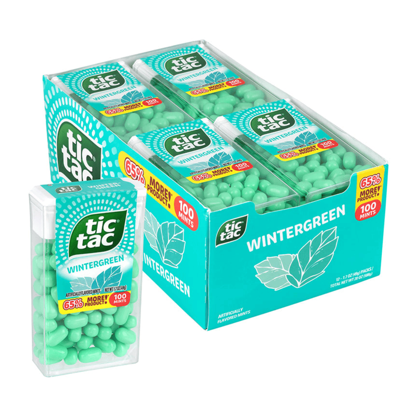 Tic Tac 1.7 oz Mints – Multiple Flavors Available – Wintergreen, Fruit Adventure, Freshmints, Orange, Dragon Fruit & Dr Pepper – 1, 3, or 12 Pack