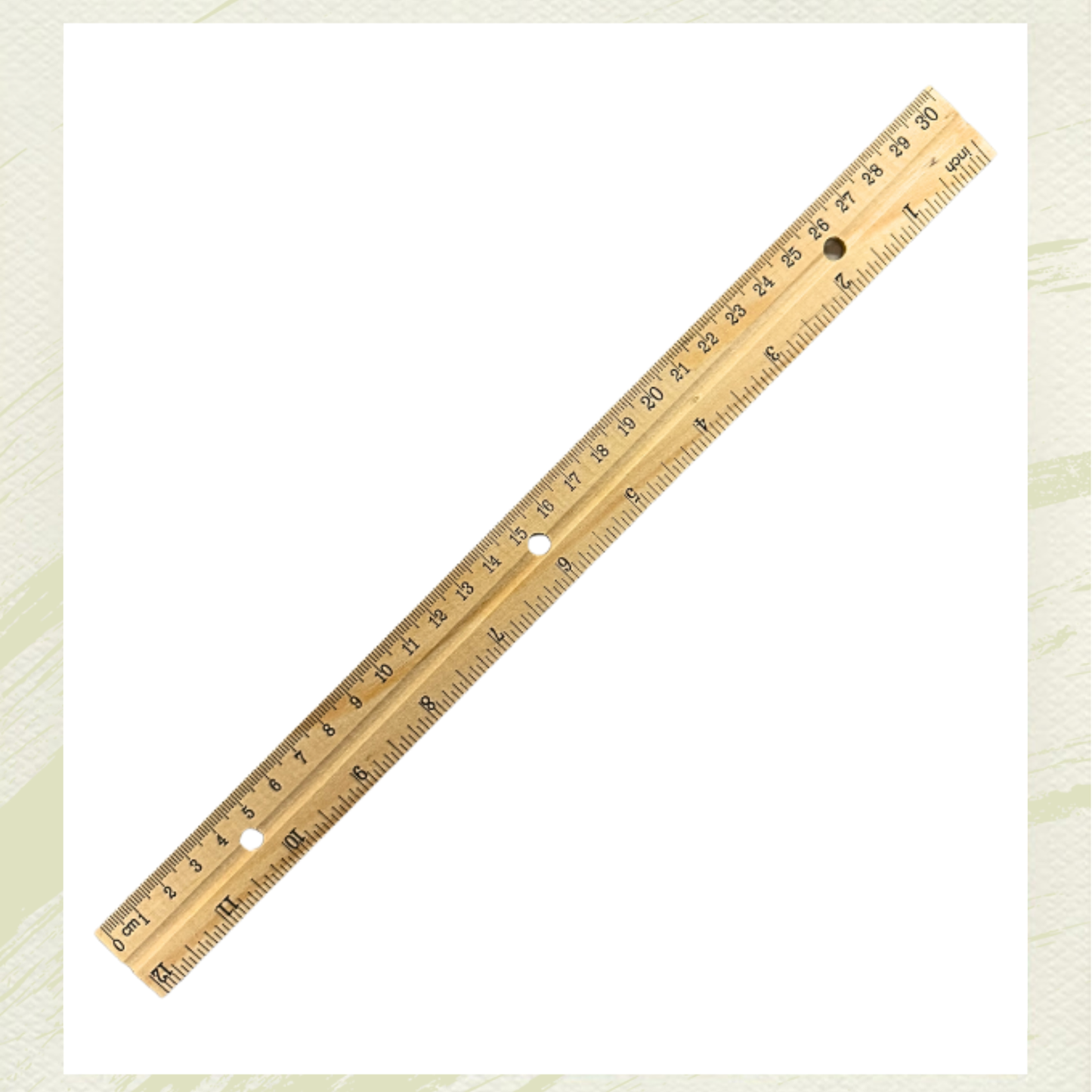 School Supply Boxes | 12" Wooden Ruler with 3-Ring Binder Holes | Available in 10 Pack, 20 Pack, 50 Pack, & 250 Pack | Durable Classroom and Office Supplies
