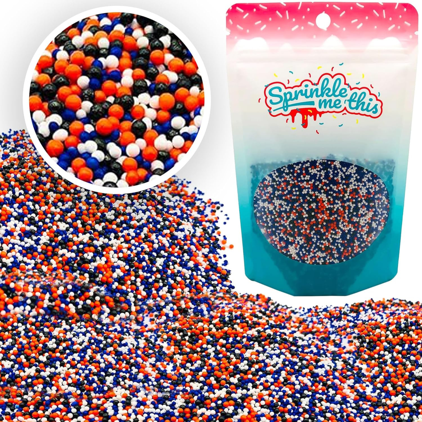 Sprinkle Me This – A Sprinkle of Spooky Nonpareils Sprinkles – 4, 8 & 12 oz – Halloween Dessert Topping for Cookies, Cupcakes & Cakes