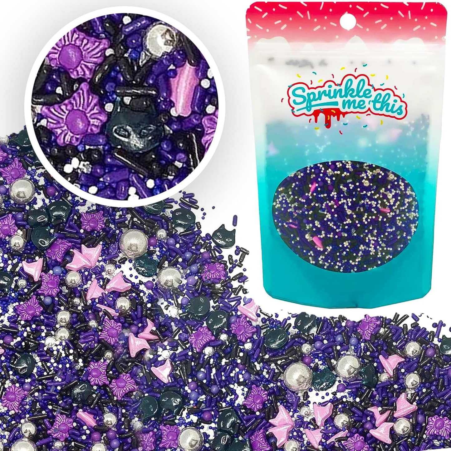 Sprinkle Me This – A Witch’s Brew Edible Sprinkles – 4, 8 & 12 oz – Halloween Dessert Topping for Cookies, Cupcakes & Cakes
