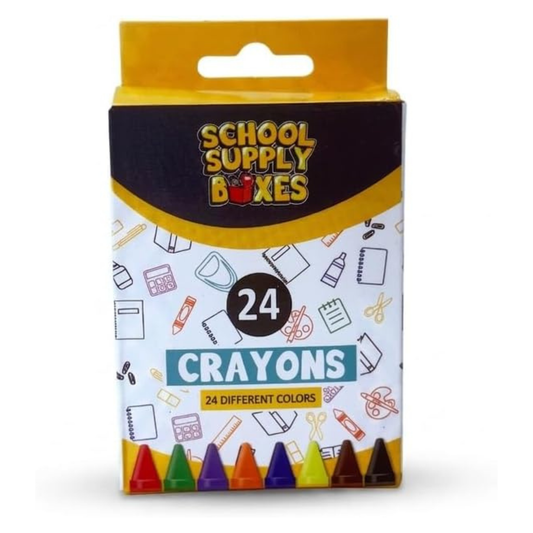 School Supply Boxes | 24 Count Crayons | Available in Multiple Pack Sizes | Durable, Pre-Sharpened, Vibrant Colors
