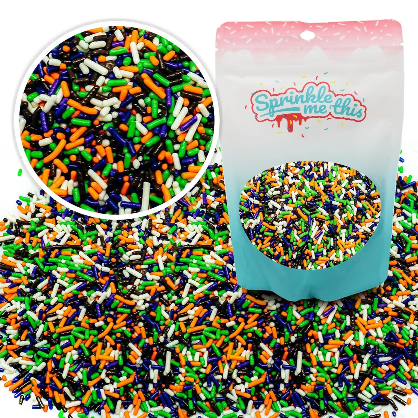 Sprinkle Me This – Wicked and Frightful Mix Edible Sprinkles – 4, 8 & 12 oz – Halloween Dessert Topping for Cookies, Cupcakes & Cakes