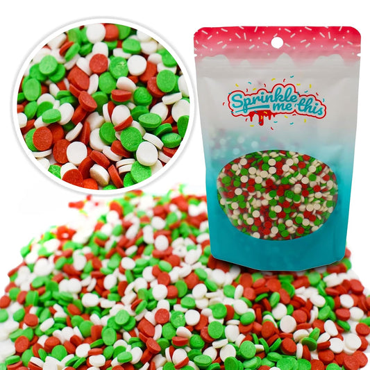 Sprinkle Me This – Confetti Christmas Sprinkles – 4, 8 & 12 oz – Festive Dessert Topping for Cookies, Cupcakes, and Cakes