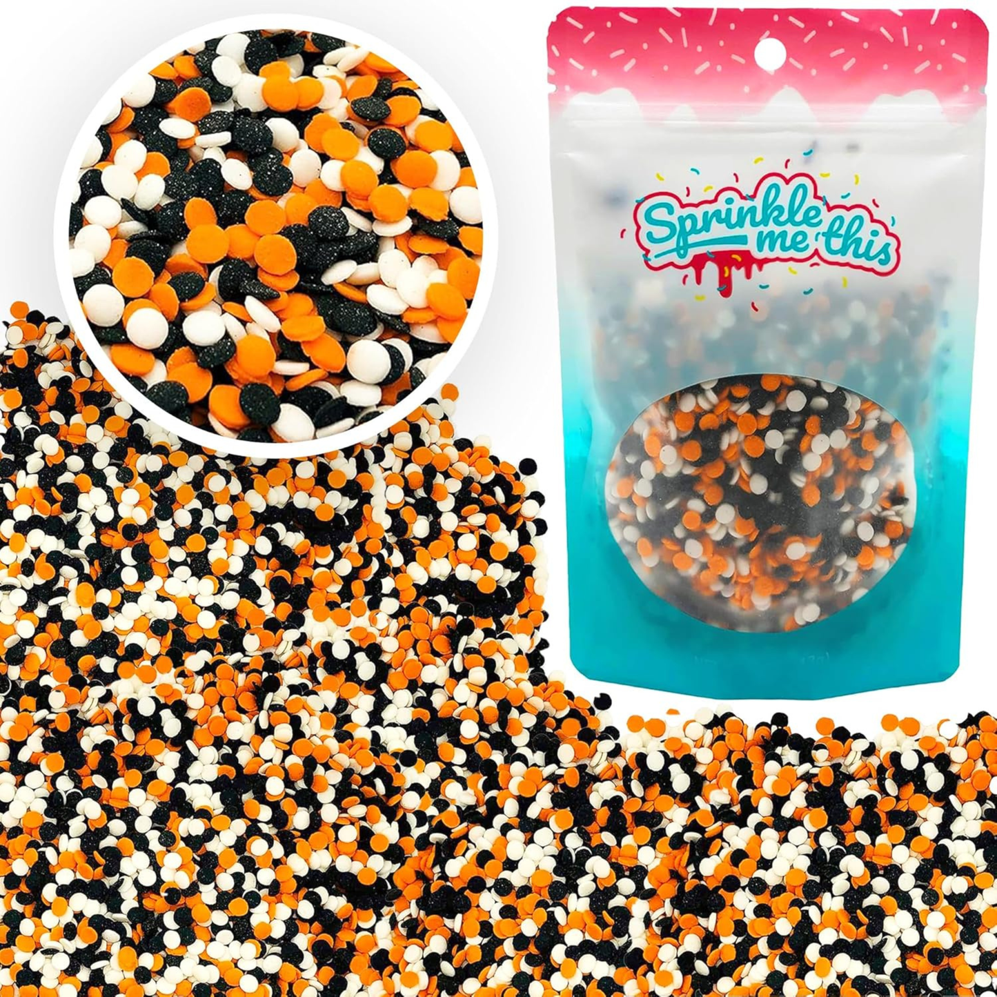 Sprinkle Me This – Haunted Halloween Confetti Mix – 4, 8 & 12 oz – Halloween Dessert Topping for Cookies, Cupcakes & Cakes