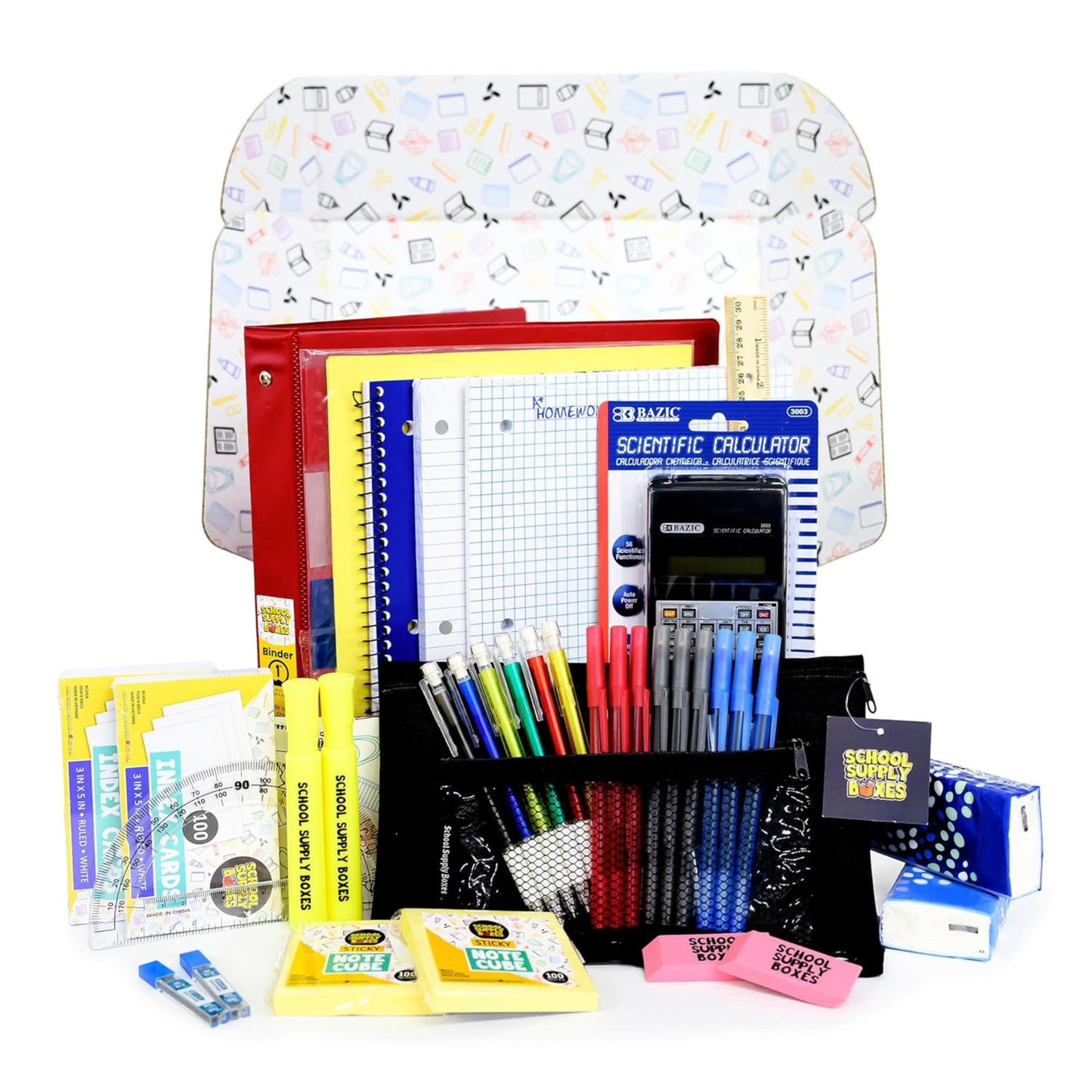 School Supply Boxes | Math Bundle (40 Piece) | House Brand Edition | Available in a Box (1 Unit), a Case (4 Units), and a Pallet (180 Units)