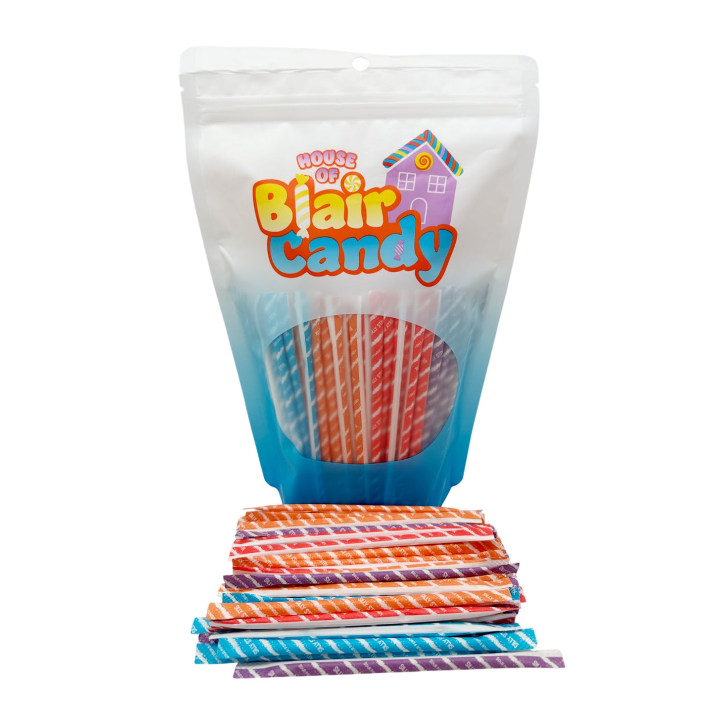 Silly Stix Sour Filled Candy Straws – Cherry, Orange, Tropical Punch, Grape & Assorted (8 oz, 1 lb, 2.5 lb)