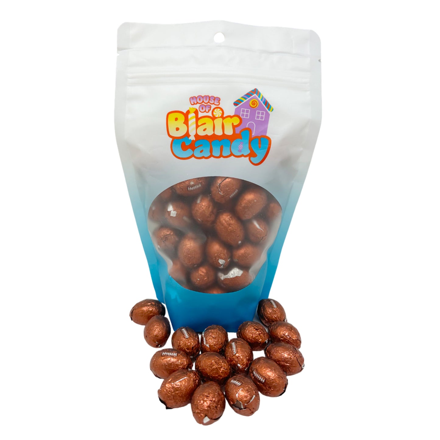 Blair Candy - Individually Wrapped Chocolate Footballs – Regular Milk Chocolate Candy