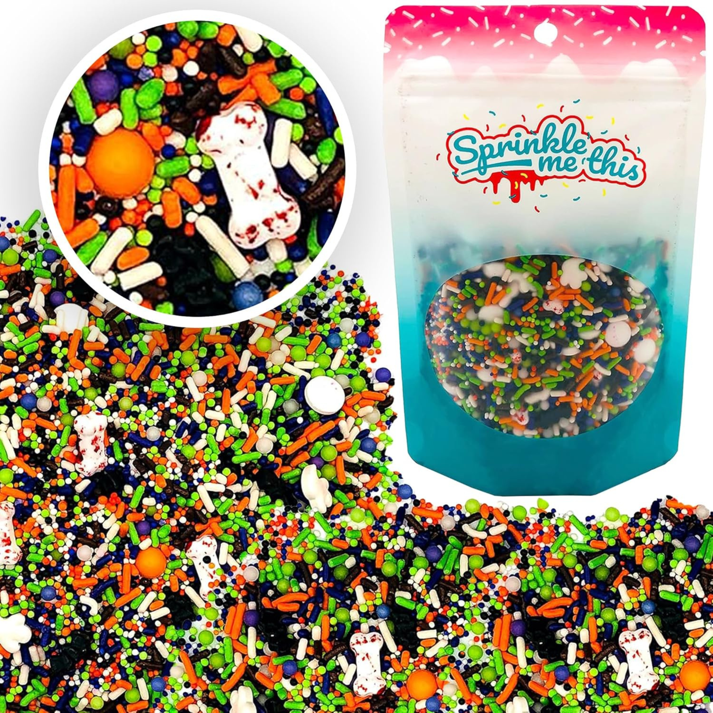 Sprinkle Me This – A Haunted House Party Halloween Edible Sprinkles – 4, 8 & 12 oz – Spooky Dessert Topping for Cookies, Cupcakes & Cakes