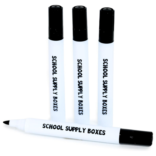 School Supply Boxes | Black Dry Erase Markers | Available in 25 Pack, 50 Pack, 100 Pack, & 300 Pack | Bold Chisel Tip, Low-Odor Dry Erase Markers for Whiteboards