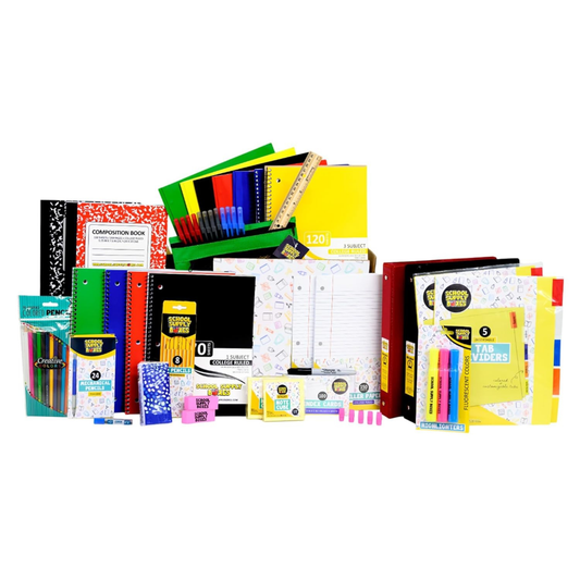 School Supply Boxes | Ultimate High School & College Kit (150 Piece) | House Brand Edition | Available in a Box (1 Unit), a Case (2 Units), and a Pallet (96 Units)