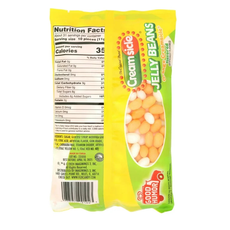 Good Humor Creamsicle Jelly Beans – 10oz Bag – Orange & Vanilla Flavored