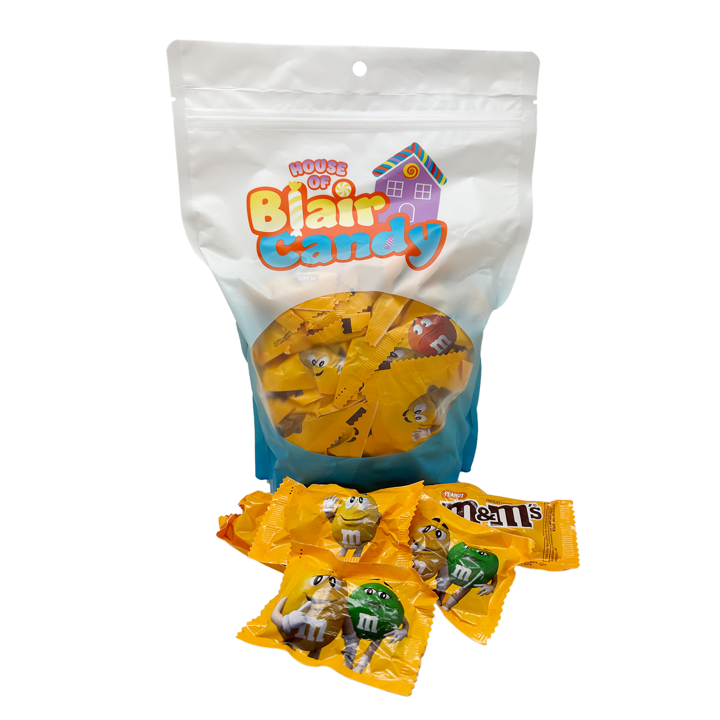 Blair Candy - Fun Size Peanut M&M's – Milk Chocolate, Peanut Candy in Resealable Bag