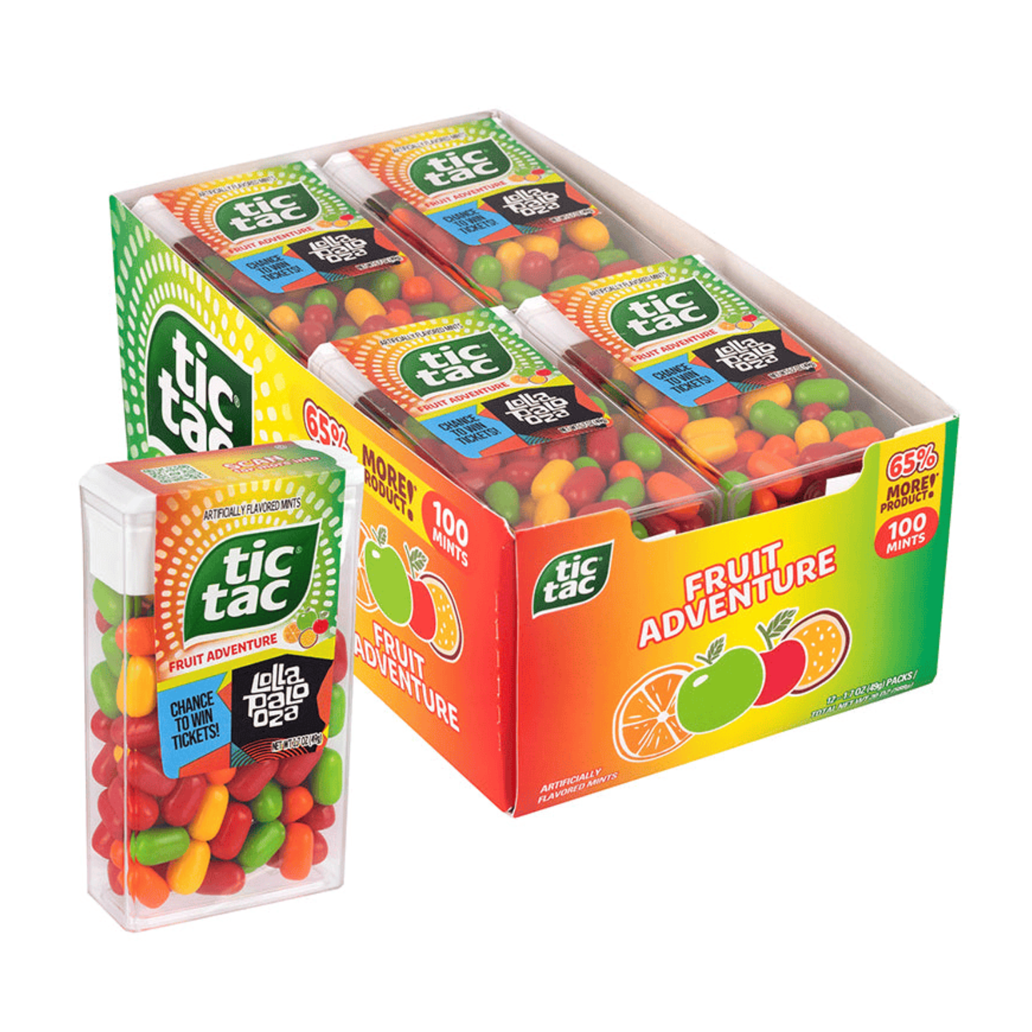 Tic Tac 1.7 oz Mints – Multiple Flavors Available – Wintergreen, Fruit Adventure, Freshmints, Orange, Dragon Fruit & Dr Pepper – 1, 3, or 12 Pack