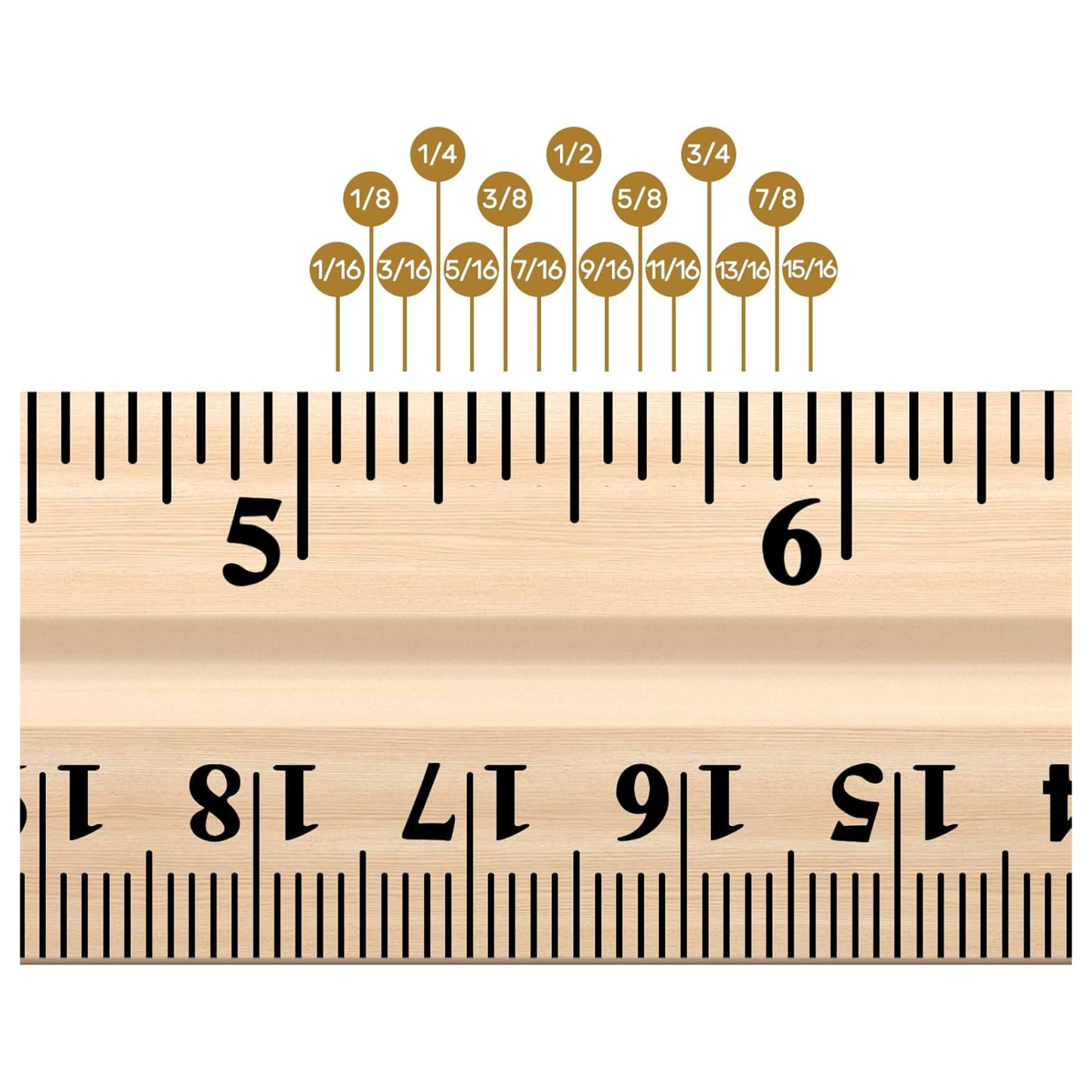 School Supply Boxes | 12" Wooden Ruler with 3-Ring Binder Holes | Available in 10 Pack, 20 Pack, 50 Pack, & 250 Pack | Durable Classroom and Office Supplies
