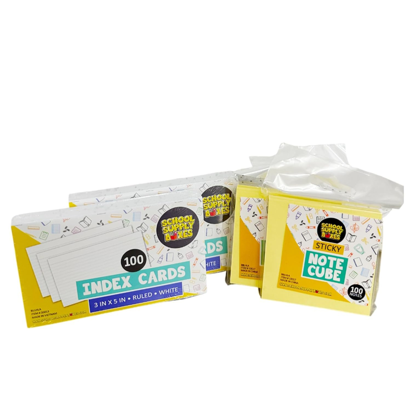 School Supply Boxes | Teacher Bundle - Available in 1 Box, 1 Case (4 Units), or 1 Pallet (180 Units) | Back to School Essentials Kit Designed for Teachers | Includes Pencils, Red Pens, Dry Erase Markers, Sticky Notes, Paper Clips & More