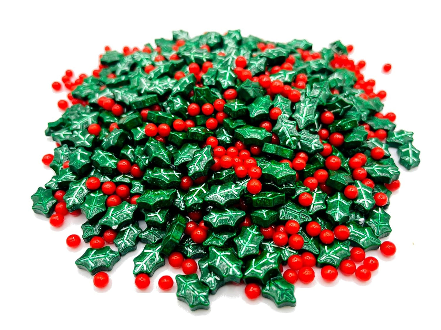 Sprinkle Me This – Dextrose Holly Berry Blend Sprinkle Mix – 4, 8 & 12 oz – Festive Dessert Topping for Cookies, Cupcakes, and Cakes