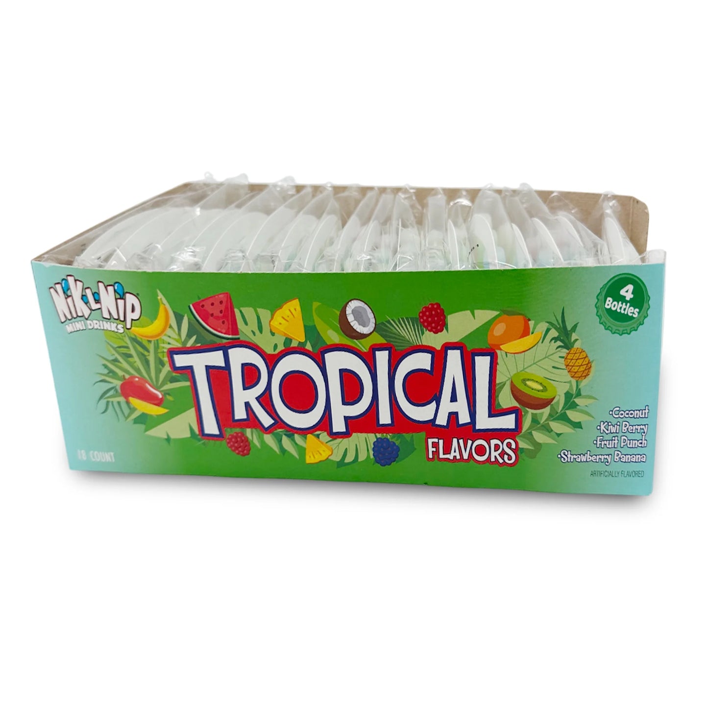 Nik-L-Nip Wax Bottles – Classic Retro Candy with 4 Fruity Flavors – Available in 1 Pack, 6 Pack, or 18 Pack