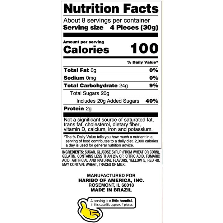 Haribo Gummi Candy Peg Bags – 5oz (Happy-Cola & Peaches)