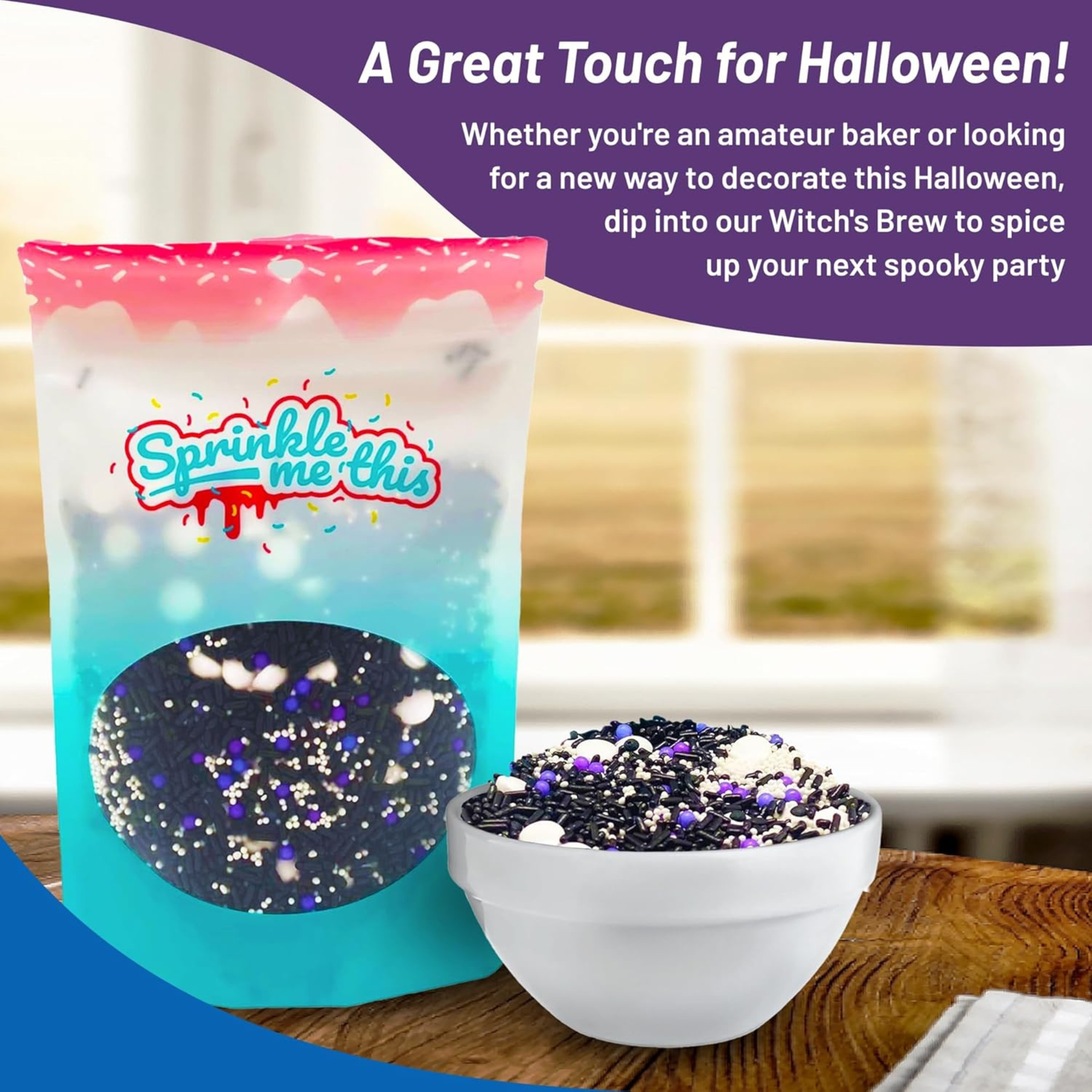 Sprinkle Me This – Eye Got a Bone to Pick Edible Sprinkles – 4, 8 & 12 oz – Halloween Dessert Topping for Cookies, Cupcakes & Cakes