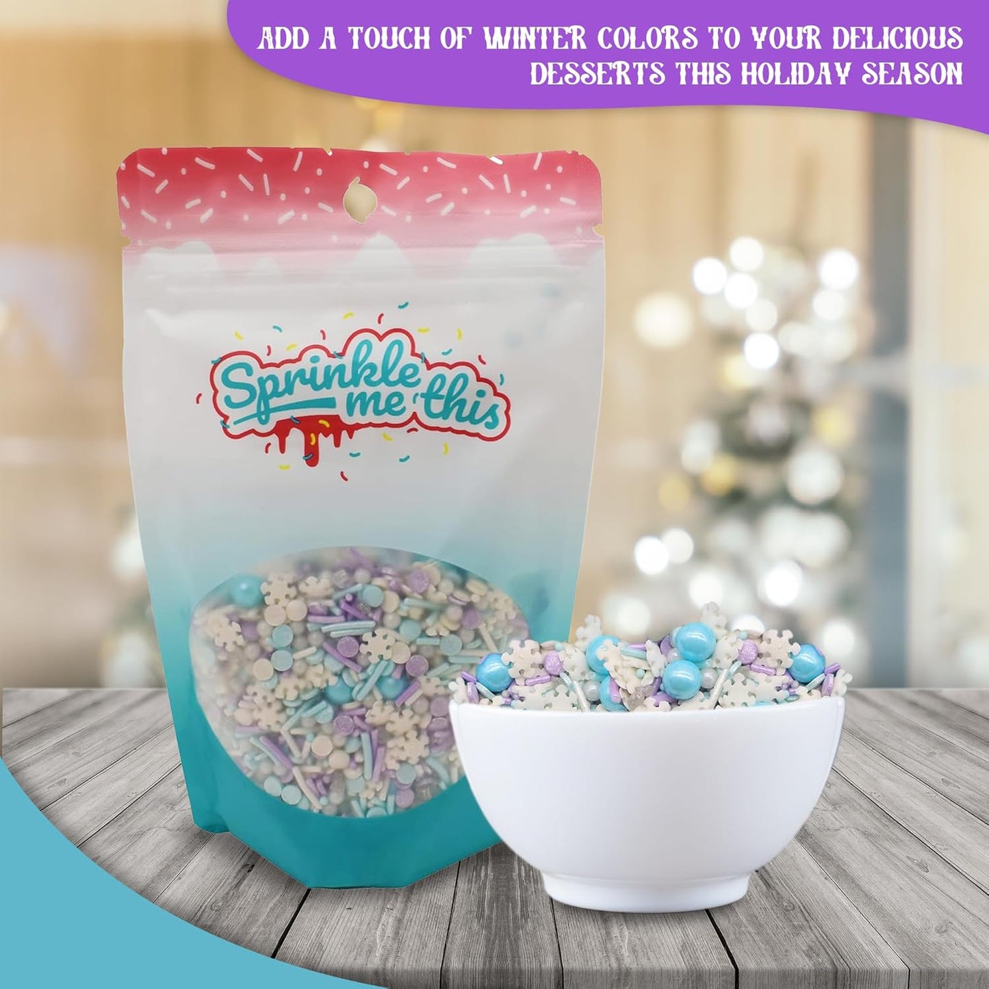 Sprinkle Me This – Let It Sprinkle Edible Sprinkles – 4, 8 & 12 oz – Festive Dessert Topping for Cookies, Cupcakes, and Cakes