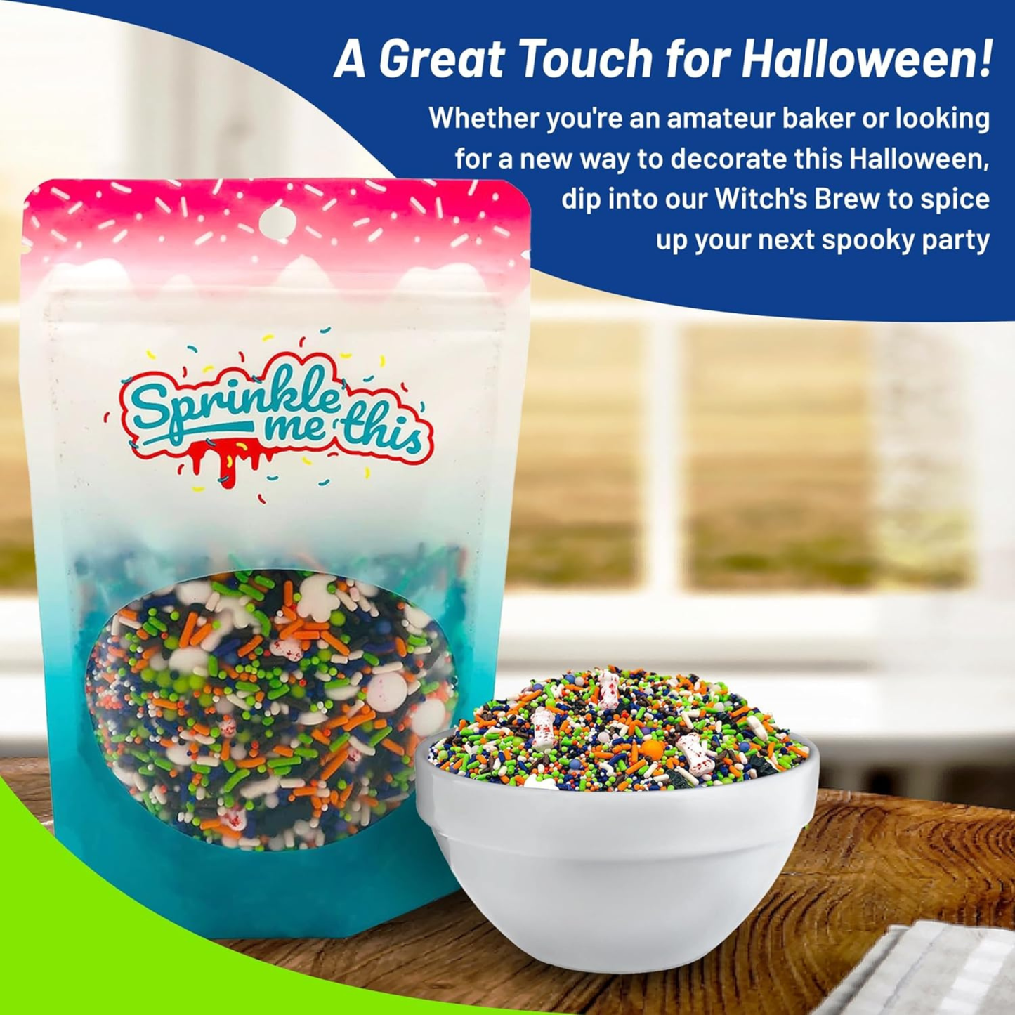 Sprinkle Me This – A Haunted House Party Halloween Edible Sprinkles – 4, 8 & 12 oz – Spooky Dessert Topping for Cookies, Cupcakes & Cakes