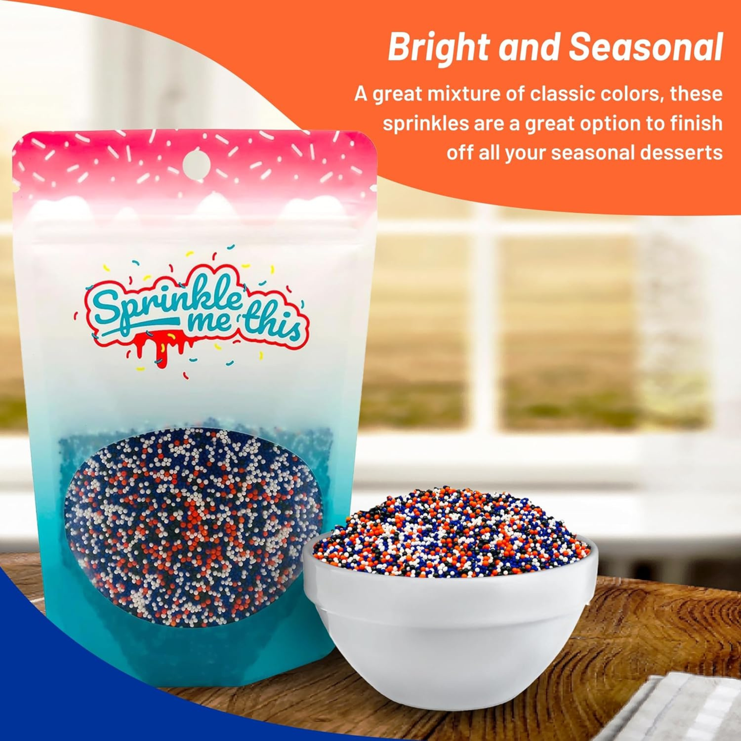 Sprinkle Me This – A Sprinkle of Spooky Nonpareils Sprinkles – 4, 8 & 12 oz – Halloween Dessert Topping for Cookies, Cupcakes & Cakes