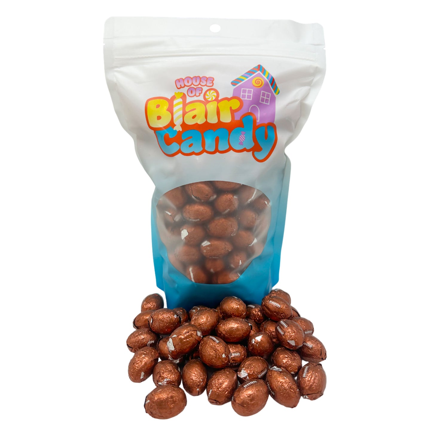 Blair Candy - Individually Wrapped Chocolate Footballs – Regular Milk Chocolate Candy