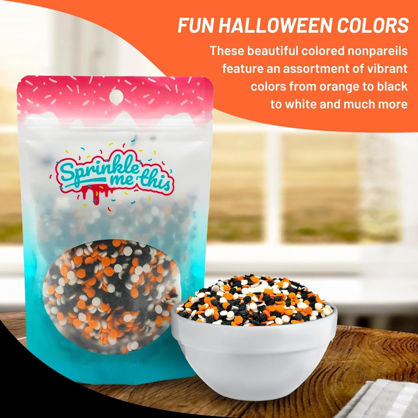 Sprinkle Me This – Haunted Halloween Confetti Mix – 4, 8 & 12 oz – Halloween Dessert Topping for Cookies, Cupcakes & Cakes