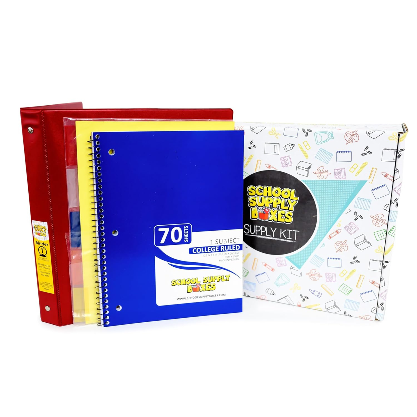 School Supply Boxes | Math Bundle (40 Piece) | House Brand Edition | Available in a Box (1 Unit), a Case (4 Units), and a Pallet (180 Units)